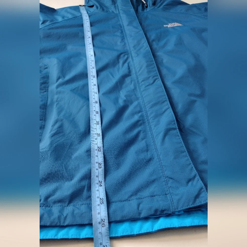 The North Face HyVent DT Nylon Blue Full-Zip Rain Windbreaker Jacket Sz L - Picture 13 of 16